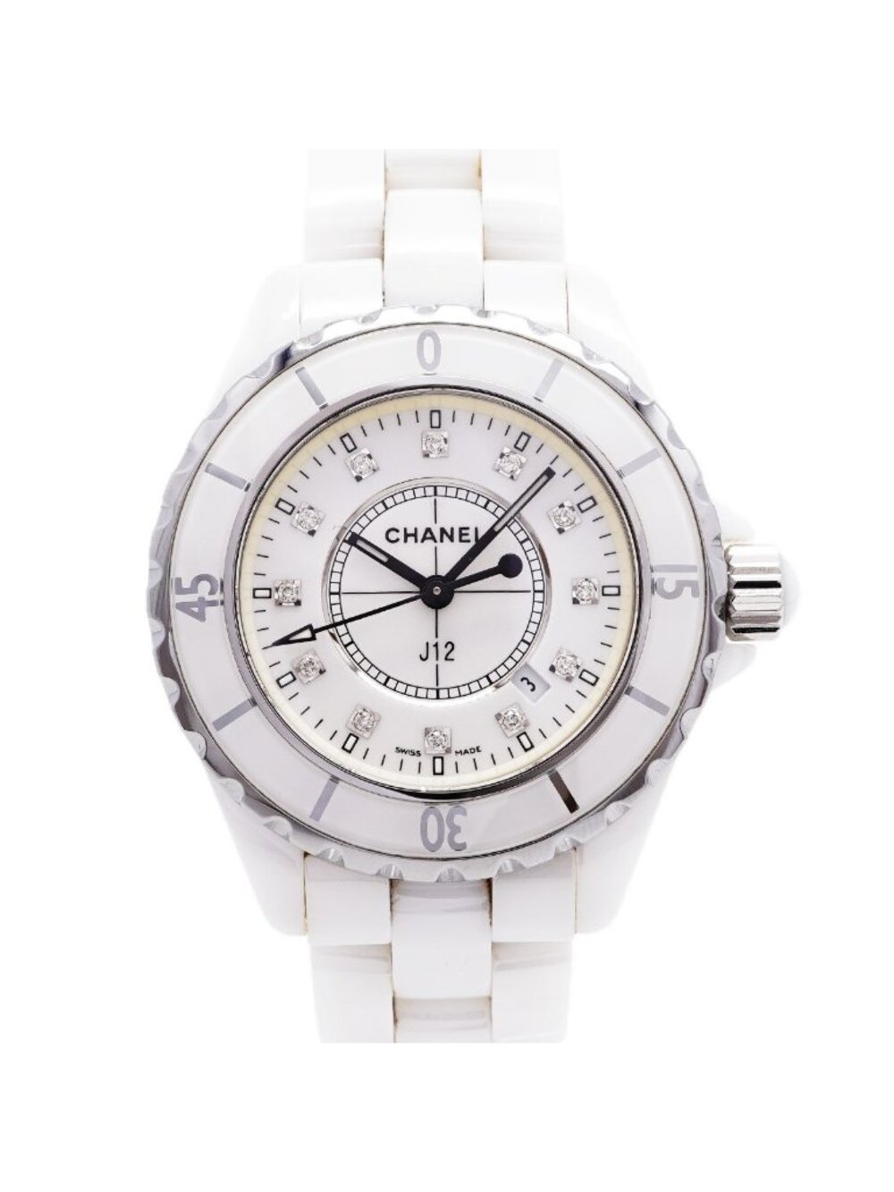 Chanel Diamond White Dial Watch